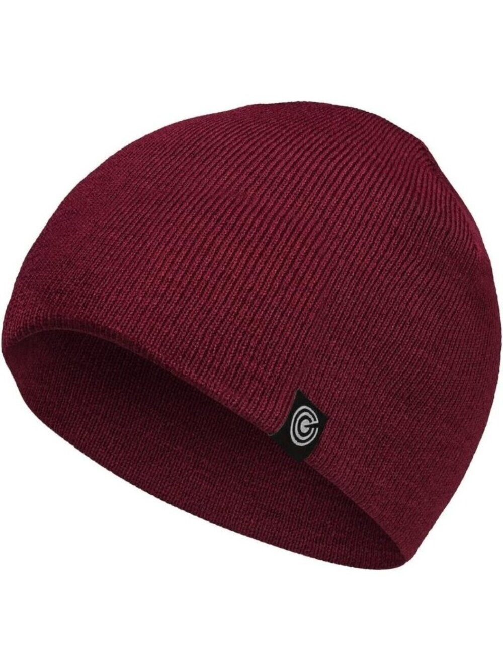 Unisex Maroon 100%Acrylic Ribbed Soft Knit Warm and Durable Winter Beanie Cap